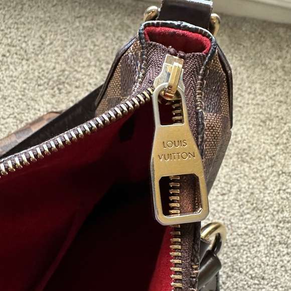 Authentic Louis Vuitton Damier Ebene Evora MM Adjustable Handbag Tote RETIRED - Picture 13 of 16